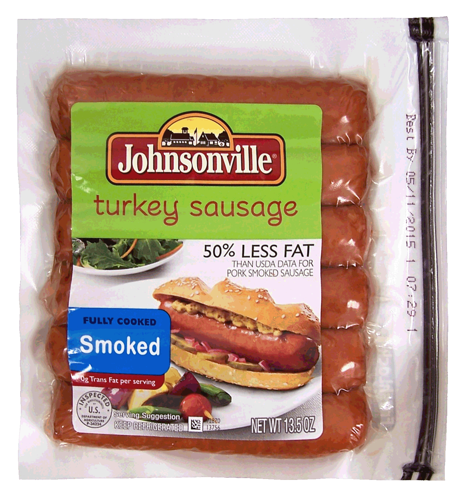 Johnsonville  fully cooked smoked turkey sausage, 6 ct Full-Size Picture